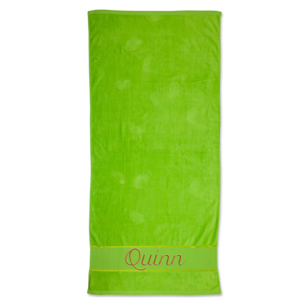 Plain towel embroidered