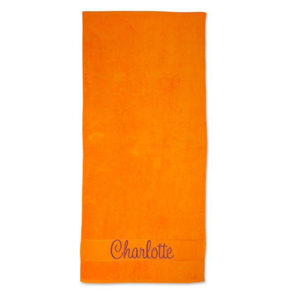 Plain towel embroidered