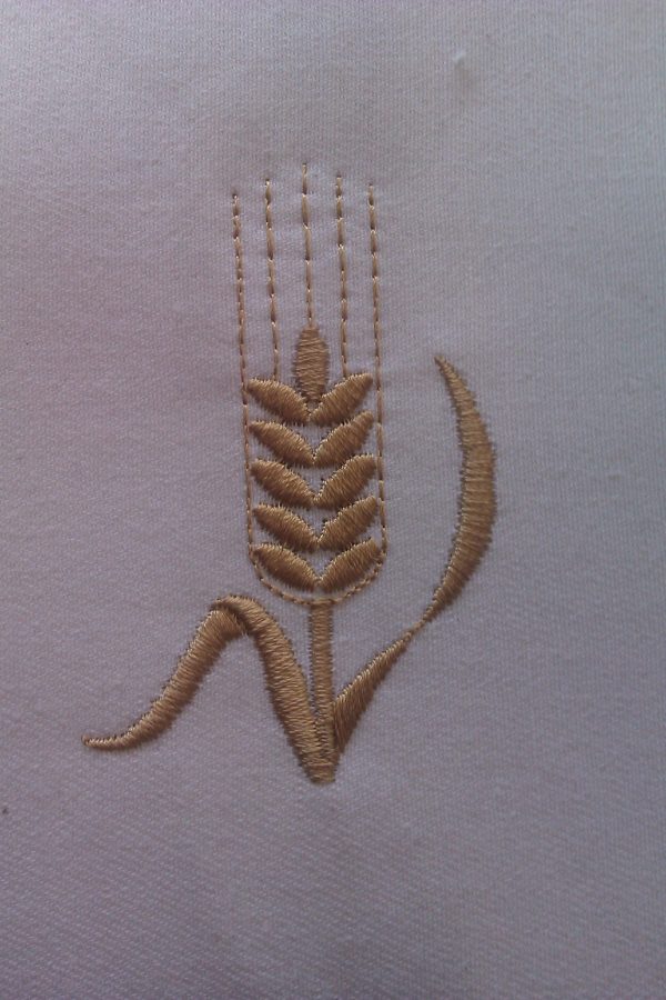 Wheat stole symbol embroidered