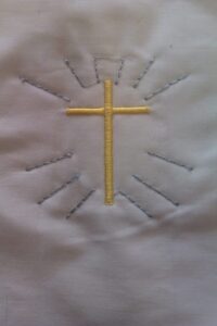 Cross stole symbol embroidered