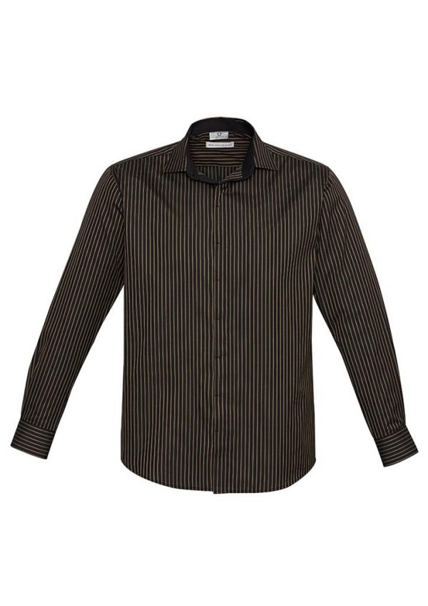 Reno Stripe Cotton-Rich Shirt - Mens