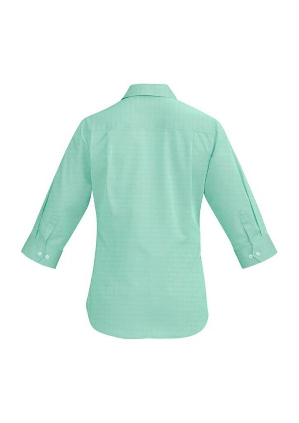Ladies Hudson 3/4 Sleeve Shirt Dynasty Green