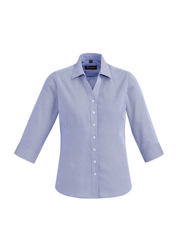Ladies Hudson 3/4 Sleeve Shirt Patriot Blue