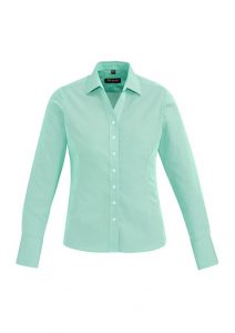 Ladies Hudson Long Sleeve Shirt Dynasty Green