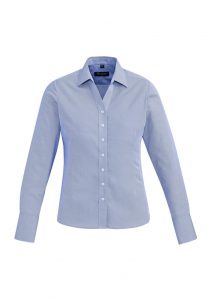 Ladies Hudson Long Sleeve Shirt Patriot Blue
