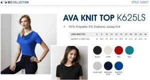 Ladies Ava Drape Knit Top