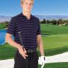 Mens Golf Stripe Jacquard Polo