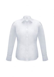 Euro Ladies Long Sleeve Shirt White