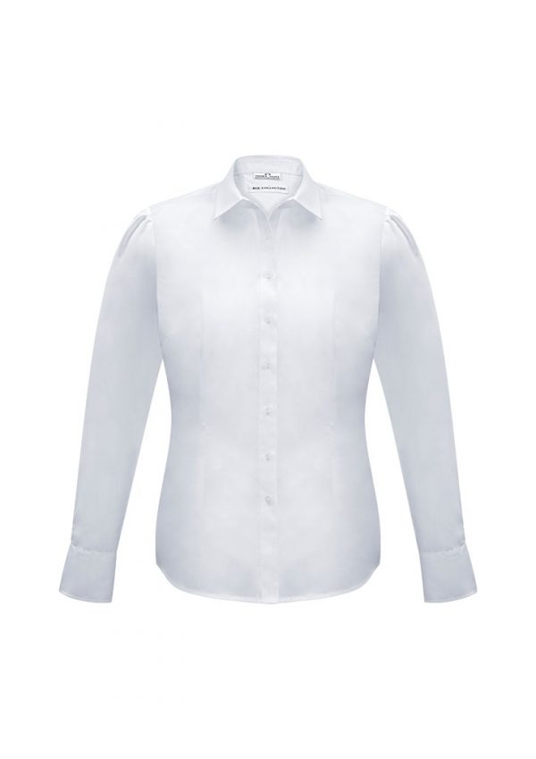 Euro Ladies Long Sleeve Shirt White