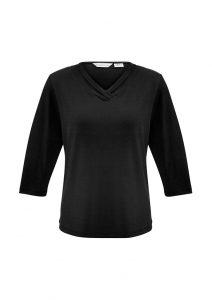 Ladies Lana 3/4 Shirt Black