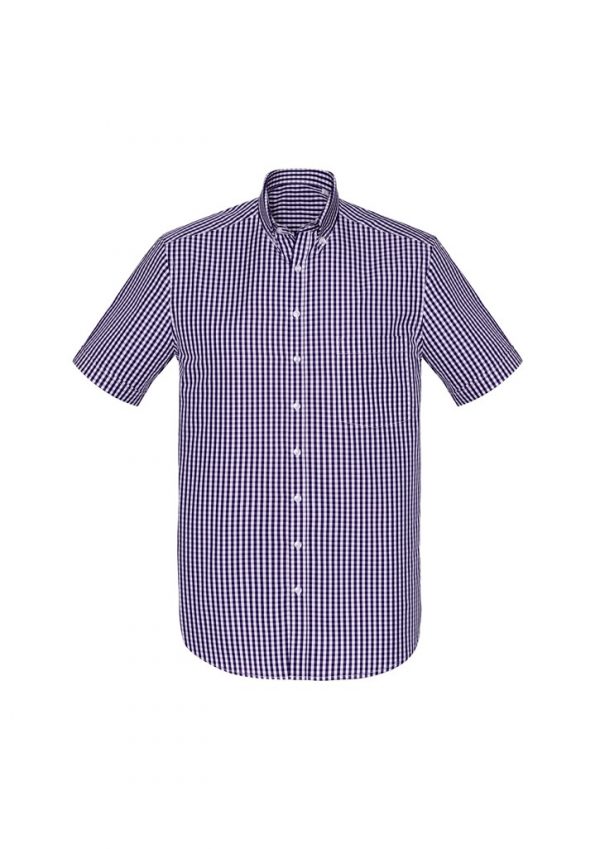 Springfield Men's Short Sleeve Shirt Purple Reign