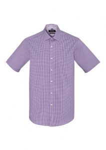 Newport Mens Short Sleeve Shirt Purple Reign