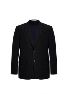 Men's City Fit 2 Button Jacket Black