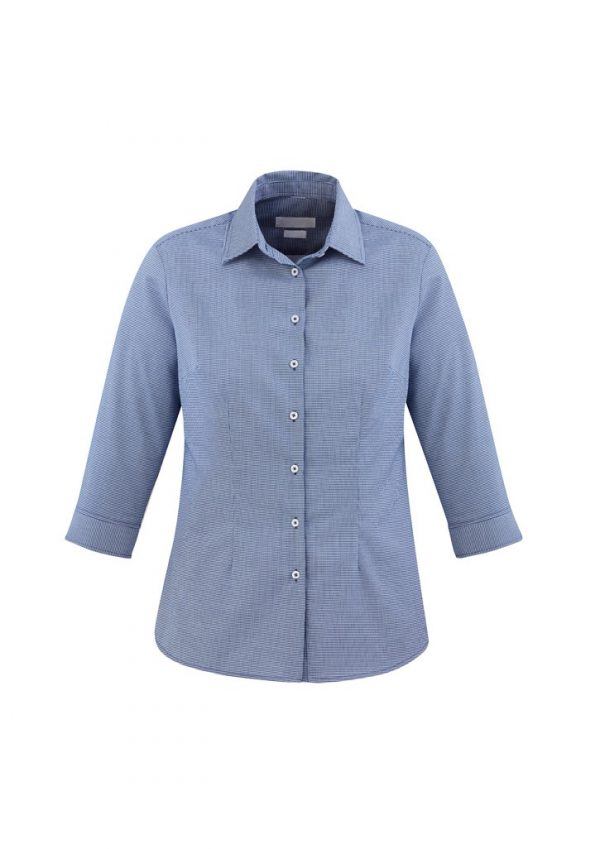 Jagger Shirt Ladies 3/4 Sleeve French Blue