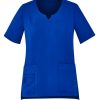 Women's Tailored Fit Round Neck Scrub Top Electric Blue