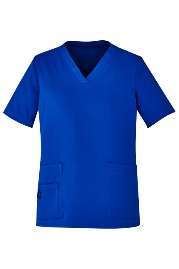 Women's Easy Fit V-Neck Scrub Top Electric Blue