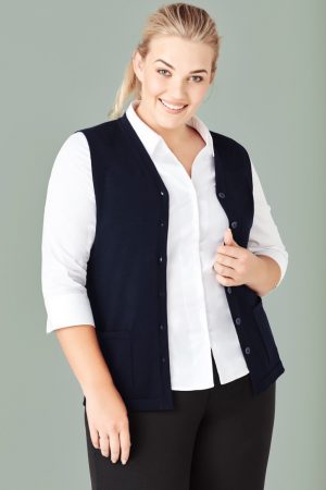 Women's Button Front Knit Vest