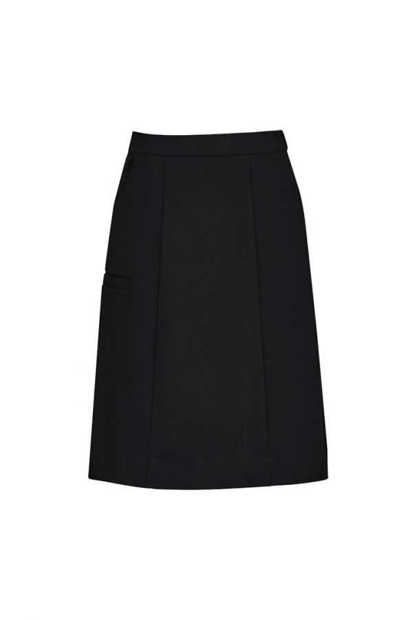 Women's Comfort Waist Cargo Skirt Black front