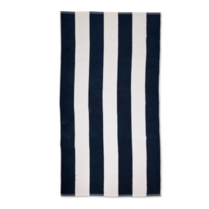 Embroidered striped towel two names